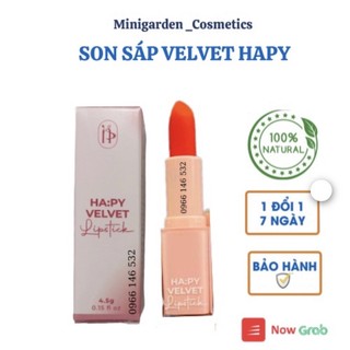 Son thỏi Hapy Velvet Lipstick son sáp nhung lì Hapy cao cấp 4.5g