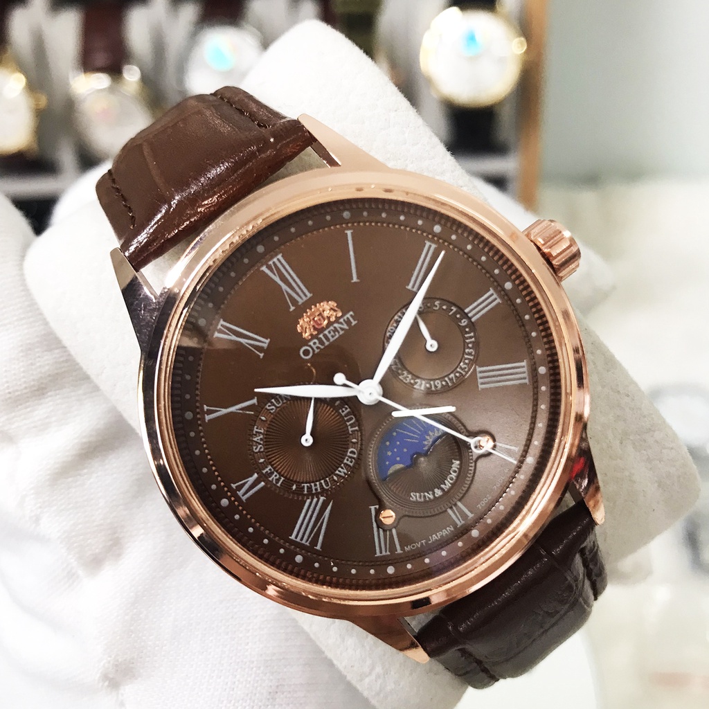 Đồng hồ nam Orient SP0003B02B chạy full 6 kim, dây da cao cấp , full box, bảo hành 3 năm, kính sapphire, chống nước