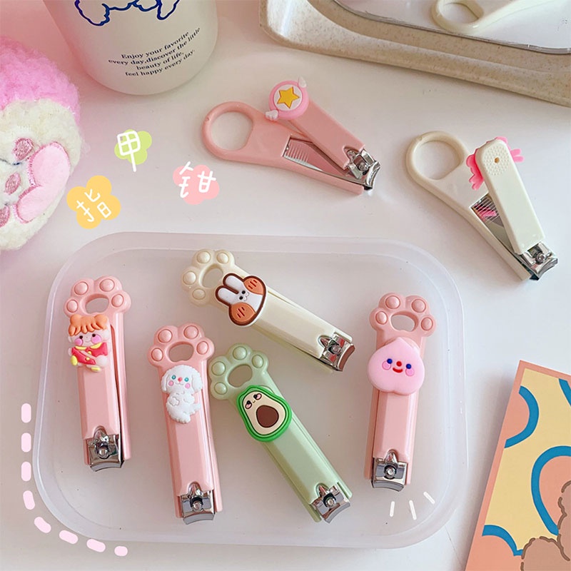 Dụng cụ cắt móng tay bằng thép không gỉ kèm đồ dũa tiện dụng Hình ảnh phim hoạt hình dễ thương