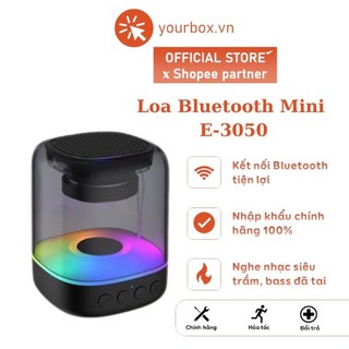 Loa bluetooth mini E3052 đèn Led đổi màu, loa không dây cầm tay âm thanh siêu đỉnh - Yourbox.vn