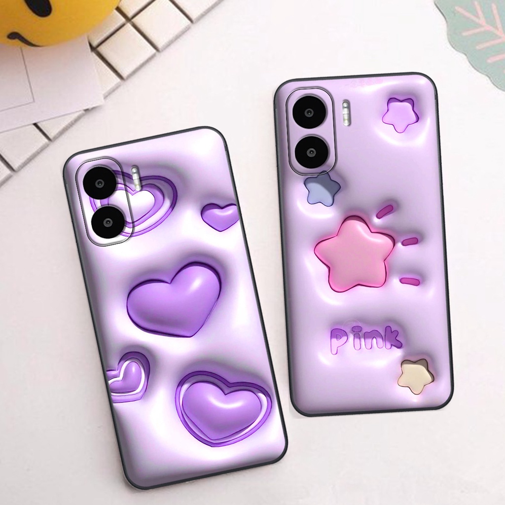 Ốp Xiaomi Redmi A1 in phẳng hiệu ứng 3D giả nổi siêu thật, cực xinh, cá tính