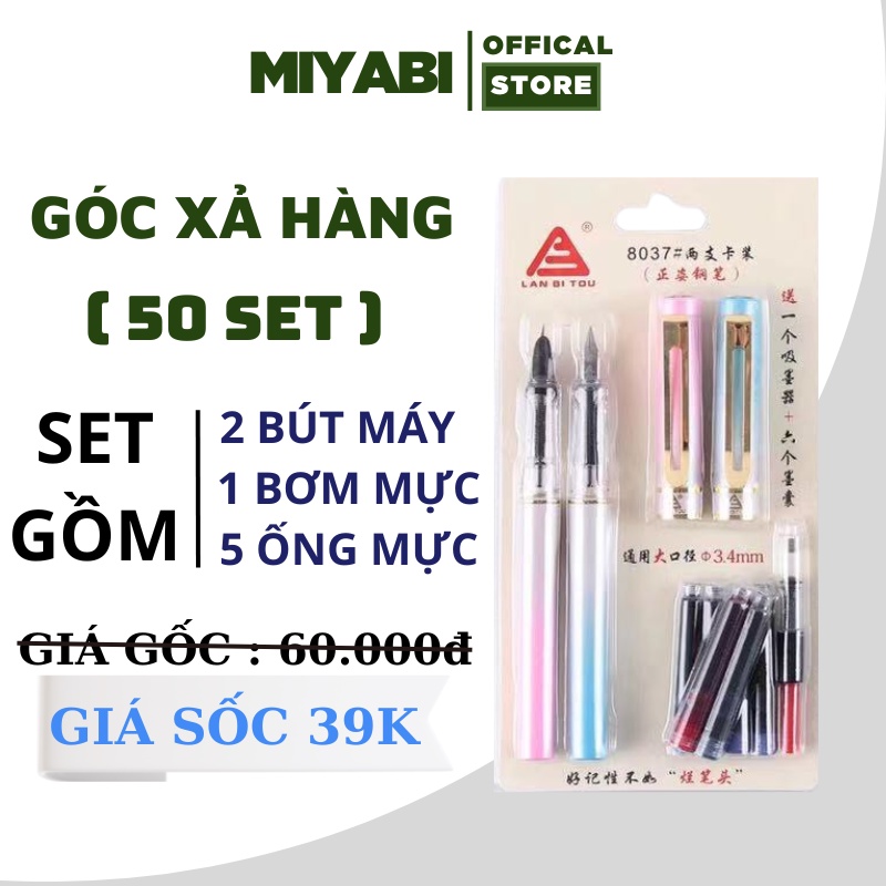 Bút máy cao cấp MIYABI STORE - xả 50 set bút máy
