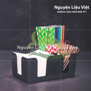 Khay đựng ống hút, giấy ăn đa năng chất liệu nhựa