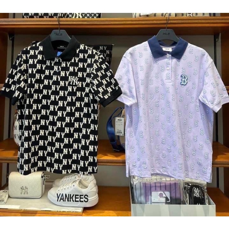 Áo thun Polo MLB Monogram 2023 Unisex chính hãng full tag