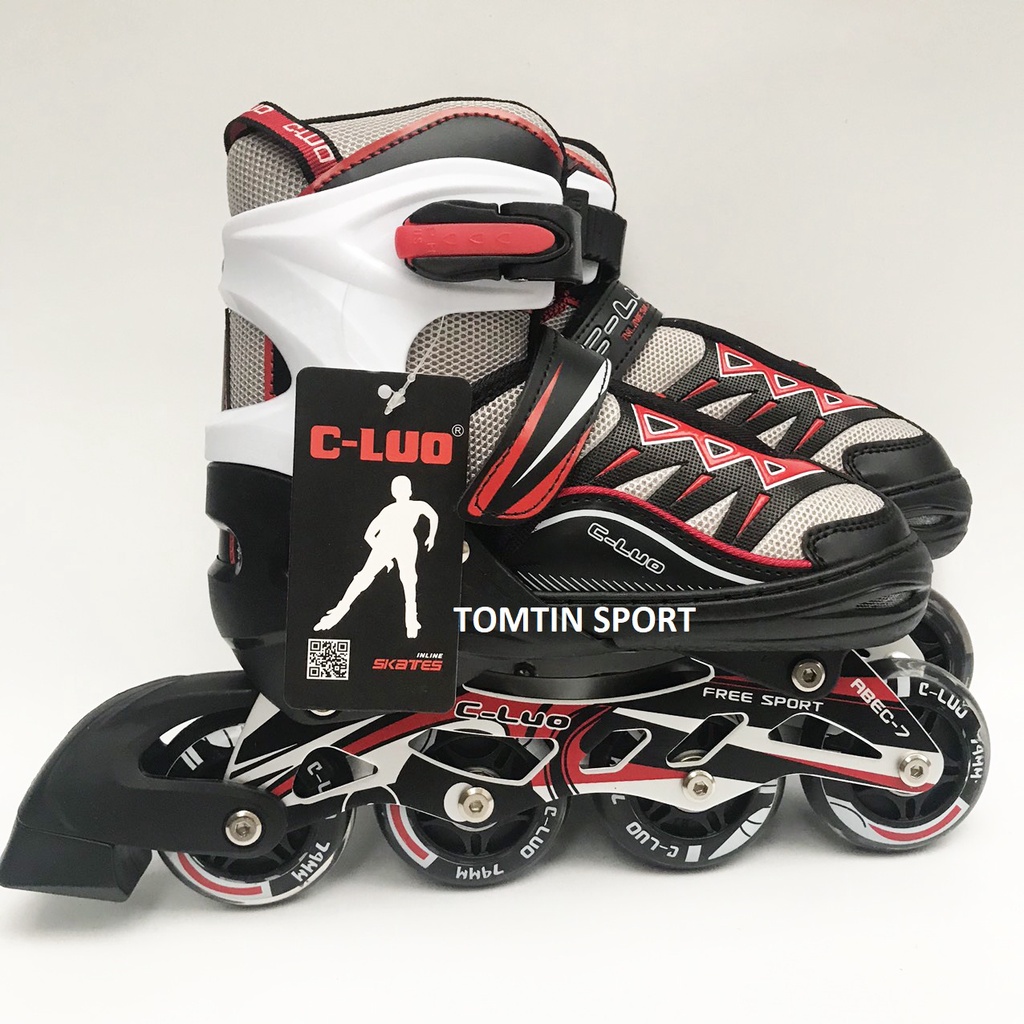 Giày trượt patin trẻ em tặng bảo hộ chính hãng CLUO với bánh cao su sáng led trượt mượt và êm, quà tặng