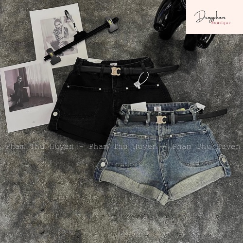 Quần sooc jeans vấn gấu hàng Quảng châu - Anna.Store