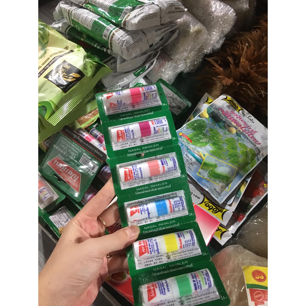 ỐNG HÍT MŨI THÁI LAN GREEN HERB BRAND INHALANT. 2in1 có hai đầu.