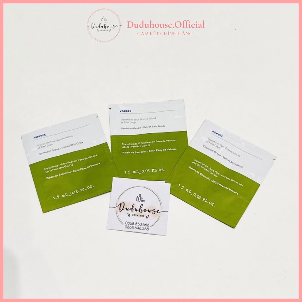 ( Sample 1.5ml) Dầu dưỡng da siêu dưỡng chất KORRES Santorini Grape Velvet Skin Drink