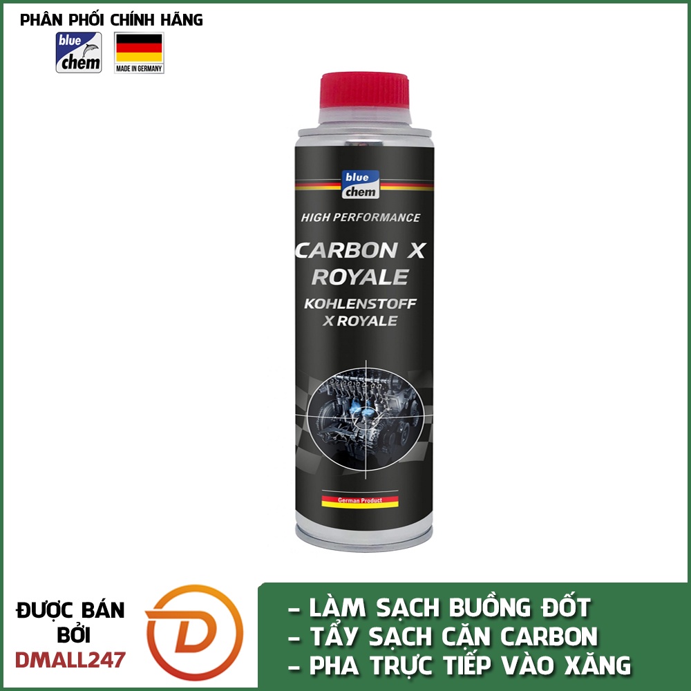 Dung dịch hoạt tính làm sạch buồng đốt Carbon X Royale Bluechem 34160E - hiệu suất cao, đổ trực tiếp vào bình xăng