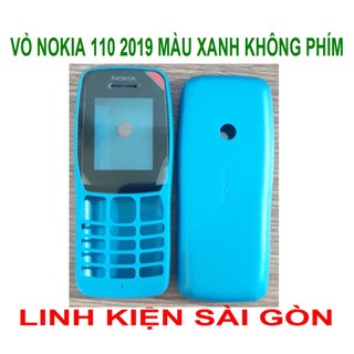 Vỏ nokia 110 2019 màu xanh không phím