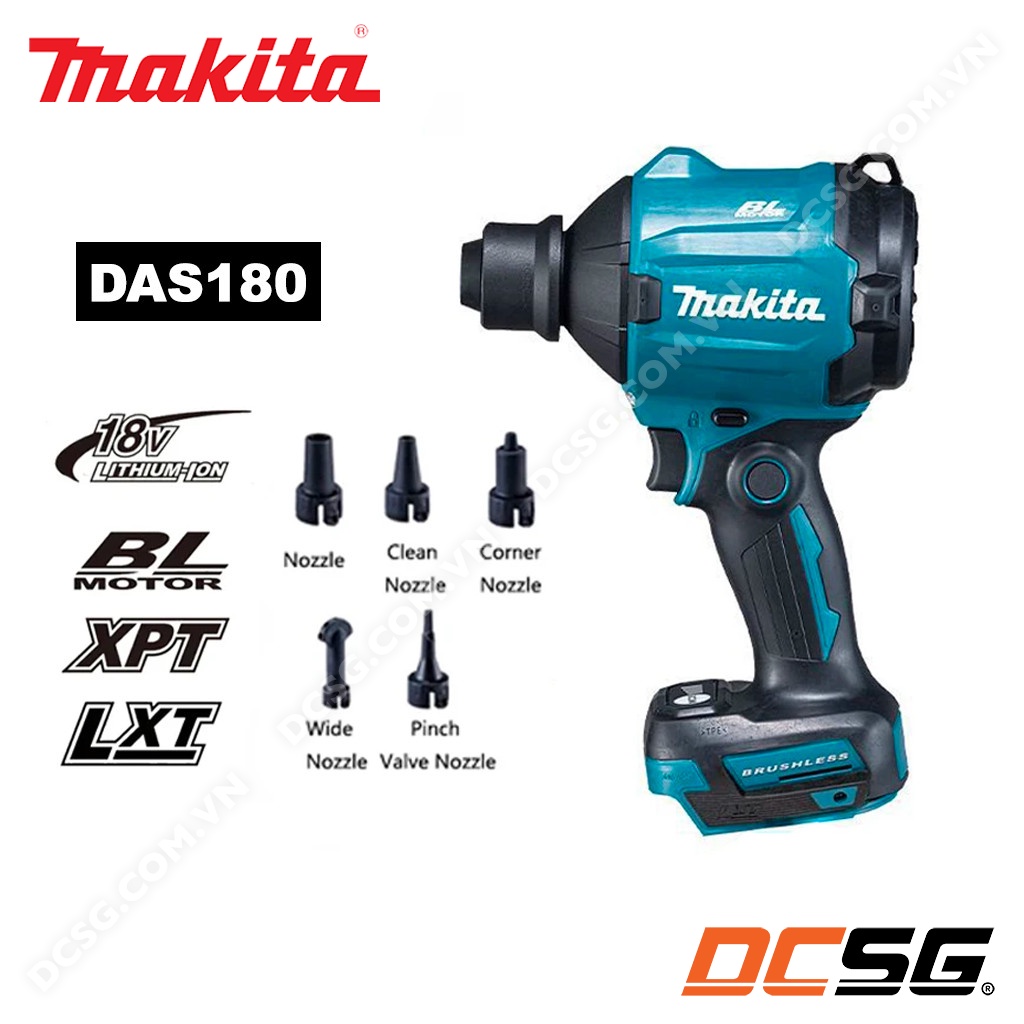 Máy thổi bụi dùng pin BL/18V Makita DAS180Z (thân máy) | DCSG