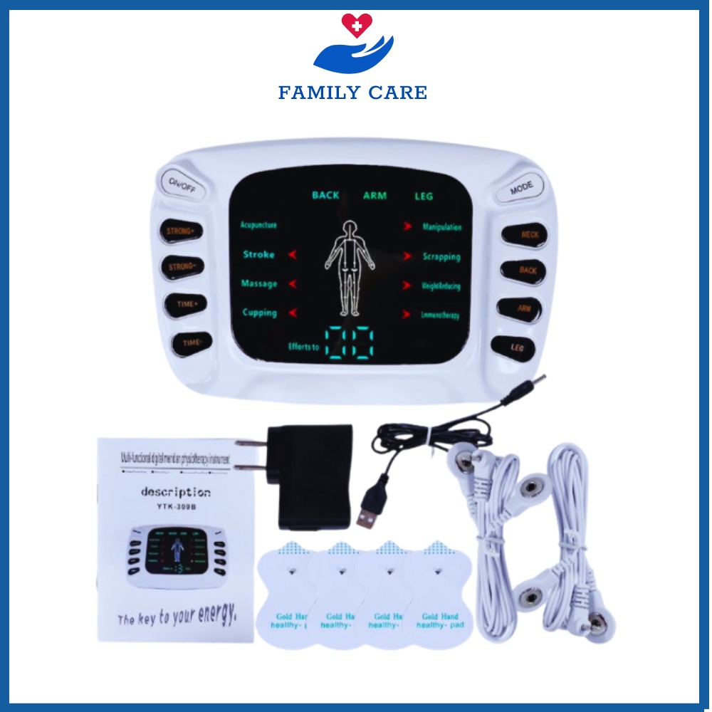 Máy massage xung điện trị liệu,máy điện xung 2 cổng 6 đầu ra cao cấp,giá rẻ,giúp giảm đau,thư giãn