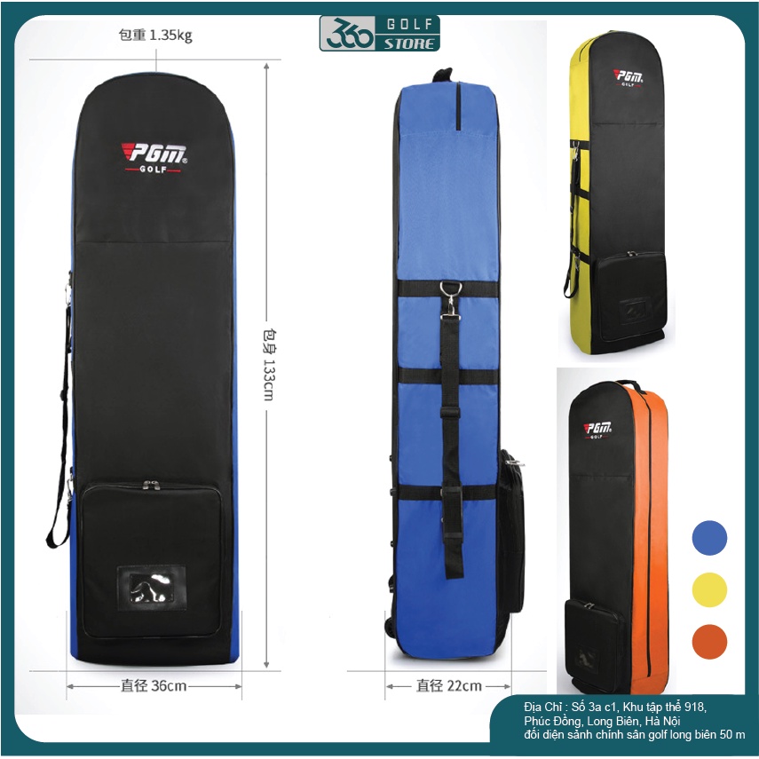 Cover Máy Bay Túi Gậy Golf- Có Bánh Xe Kéo- Chính Hãng PGM.