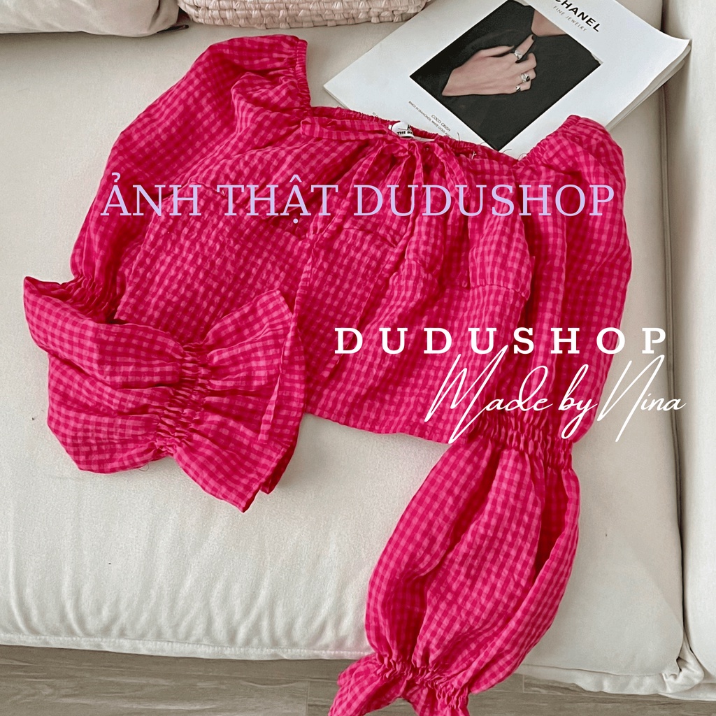 Áo sơ mi thô croptop dài tay bo chun tay cá tính Hàn Quốc có ảnh thật-dd99