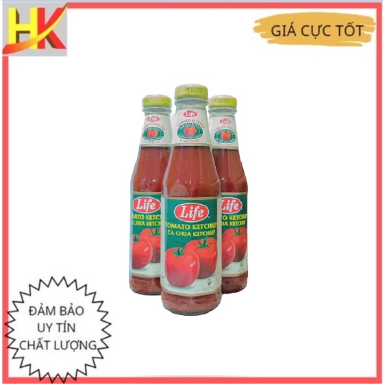 Sốt Cà Chua Ketchup/ Sốt Cà Chua/ Tương Cà Chua Hiệu Life Tomato Ketchup Chai 330G, Sốt Cà Chua Dùng Làm Pizza, Mì Ý,...