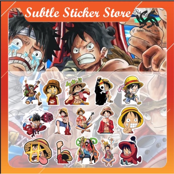 - Set 10/15 Sticker Monkey D.Luffy / Luffy - băng hải tặc mũ rơm anime One Piece/OP dán trang trí siêu đẹp