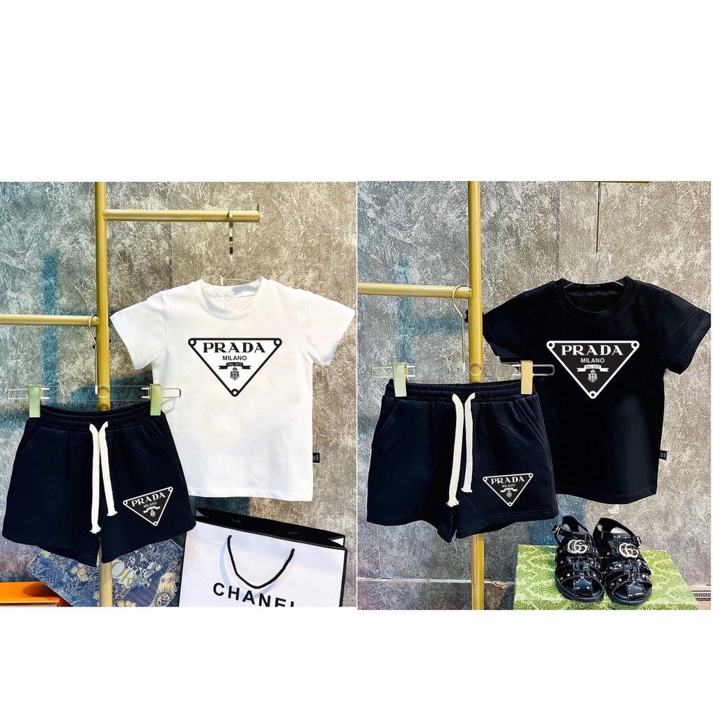 Bộ quần áo PRADA hai màu độc đáo thời thượng cực hot năm 2023 cho bé trai (10-43kg) SHOP YOIMEE KIDS