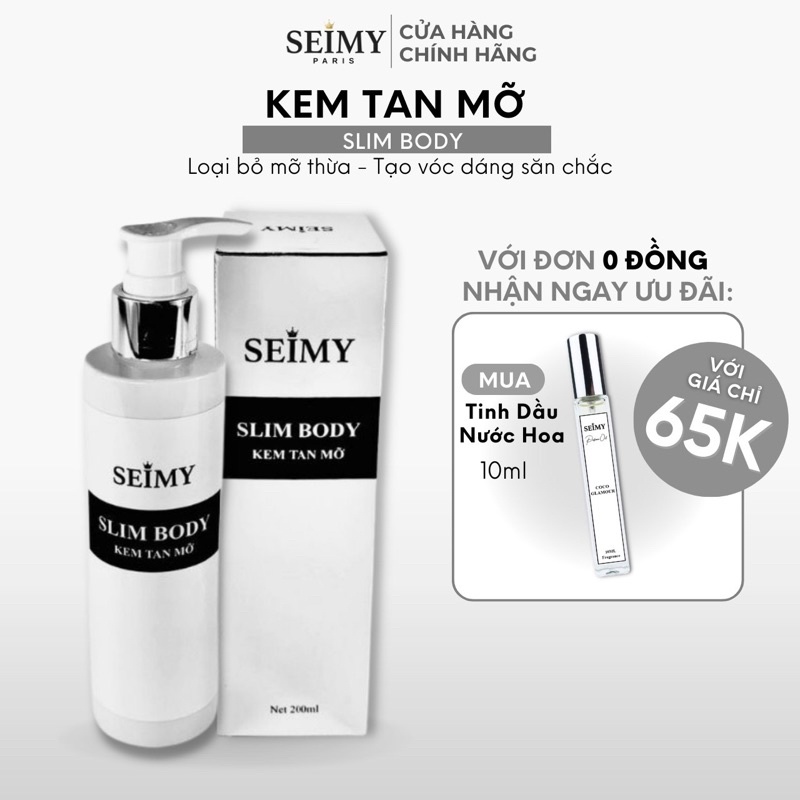 Kem tan mỡ Seimy - Slim Body loại bỏ vùng mỡ thừa, tạo vóc dáng săn chắc khỏe đẹp 200ml | BigBuy360 - bigbuy360.vn