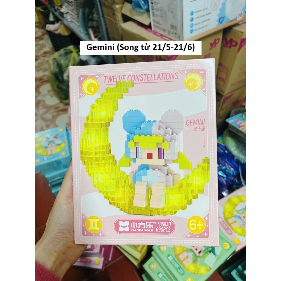 Lego phát sáng 12 cung hoàng đạo có đèn led size to