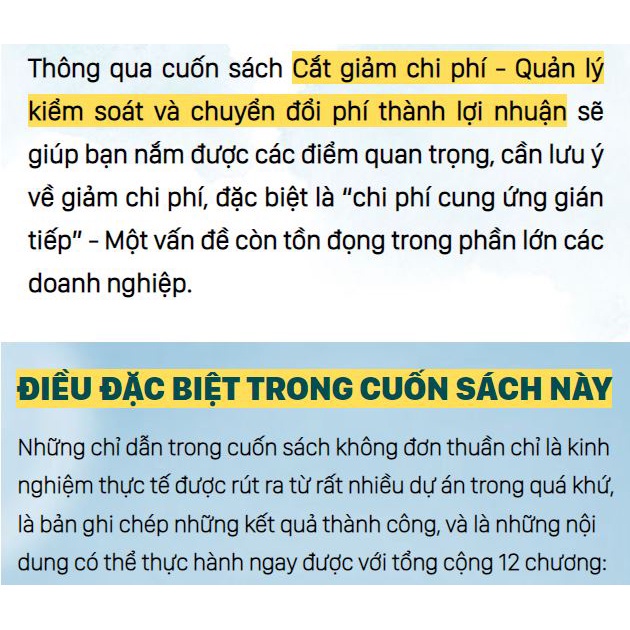 Sách Cắt Giảm Chi Phí - Quản Lý Kiểm Soát Và Chuyển Đổi Phí Thành Lợi Nhuận - Tối Ưu Trong Vận Hành Doanh Nghiệp