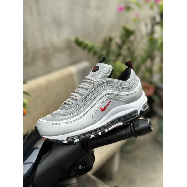 Giày thể thao sneaker air max 97 xám trắng cổ thấp siêu nhẹ 2019