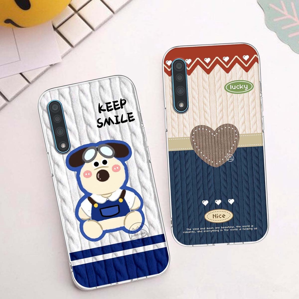 Ốp lưng Vsmart Live in hình họa tiết len Lucky Bunny,Bear,Smile