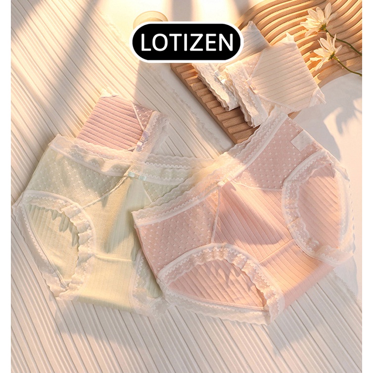 Quần lót nữ cotton viền ren mềm mại,thoáng khí 108