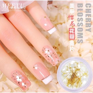Hũ phụ kiện hoa trang trí móng nail