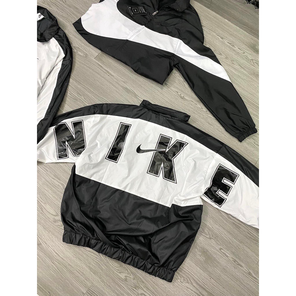 Áo khoác gió Nike chính hãng đôi nam nữ 2 lớp unisex chất liệu dù cao cấp unisex form rộng brand jacket 409
