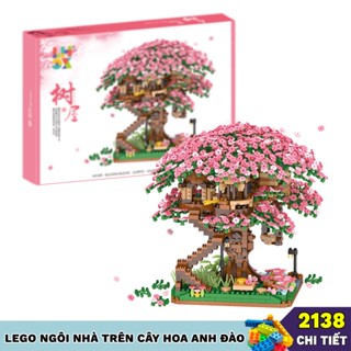 [2138 chi tiết] Đồ chơi mô hình lắp ráp lego ngôi nhà trên cây hoa anh đào dành cho các bé độ tuổi 12+