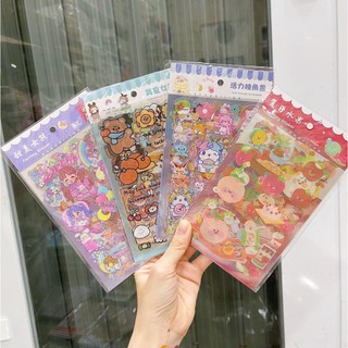 [Xưởng sỉ] Combo 5 Set hình dán, sticker cute 6 tấm