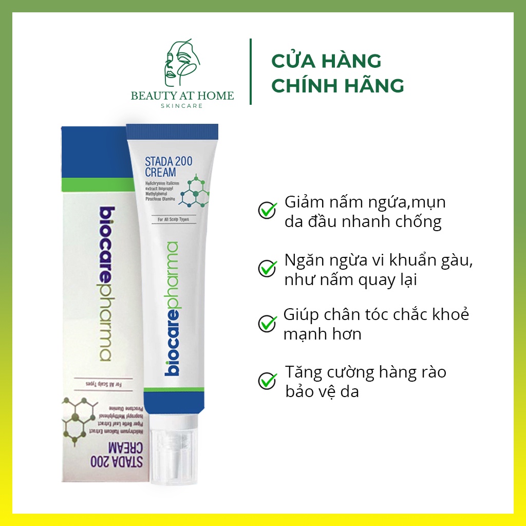 Kem nấm da đầu Biocare Pharma sạch gàu ngăn ngừa nấm ngứa, mụn da đầu nhanh chống - Beauty at home