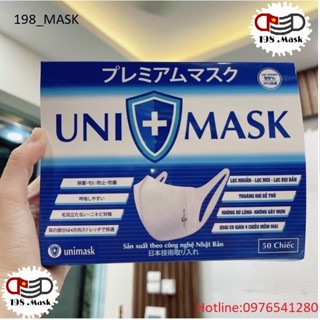 Hộp 50c Khẩu Trang 3D Kháng Khuẩn UNI MASK Quai Co Dãn 4 Chiều.Rộng Rãi