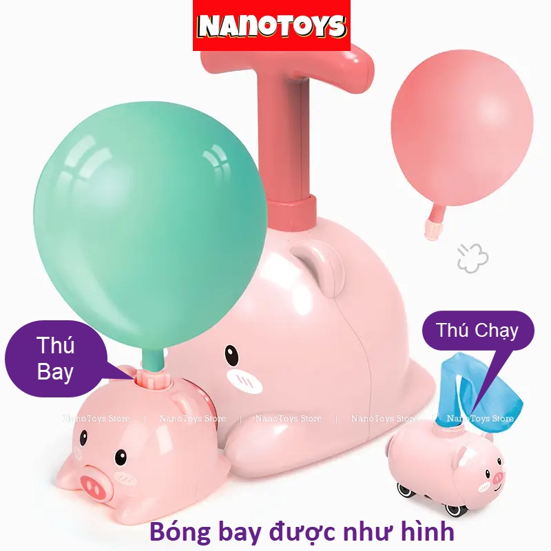 Đồ chơi xe bơm bong bóng, đua ô tô bong bóng - NANOTOYS STORE