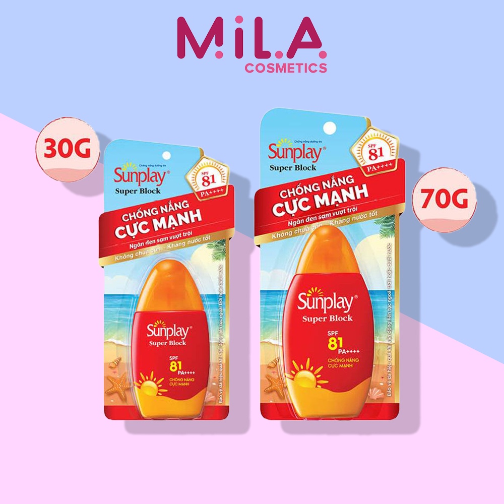 Kem Chống Nắng Cực Mạnh Sunplay Super Block SPF 81, PA++++ 30g / 70g