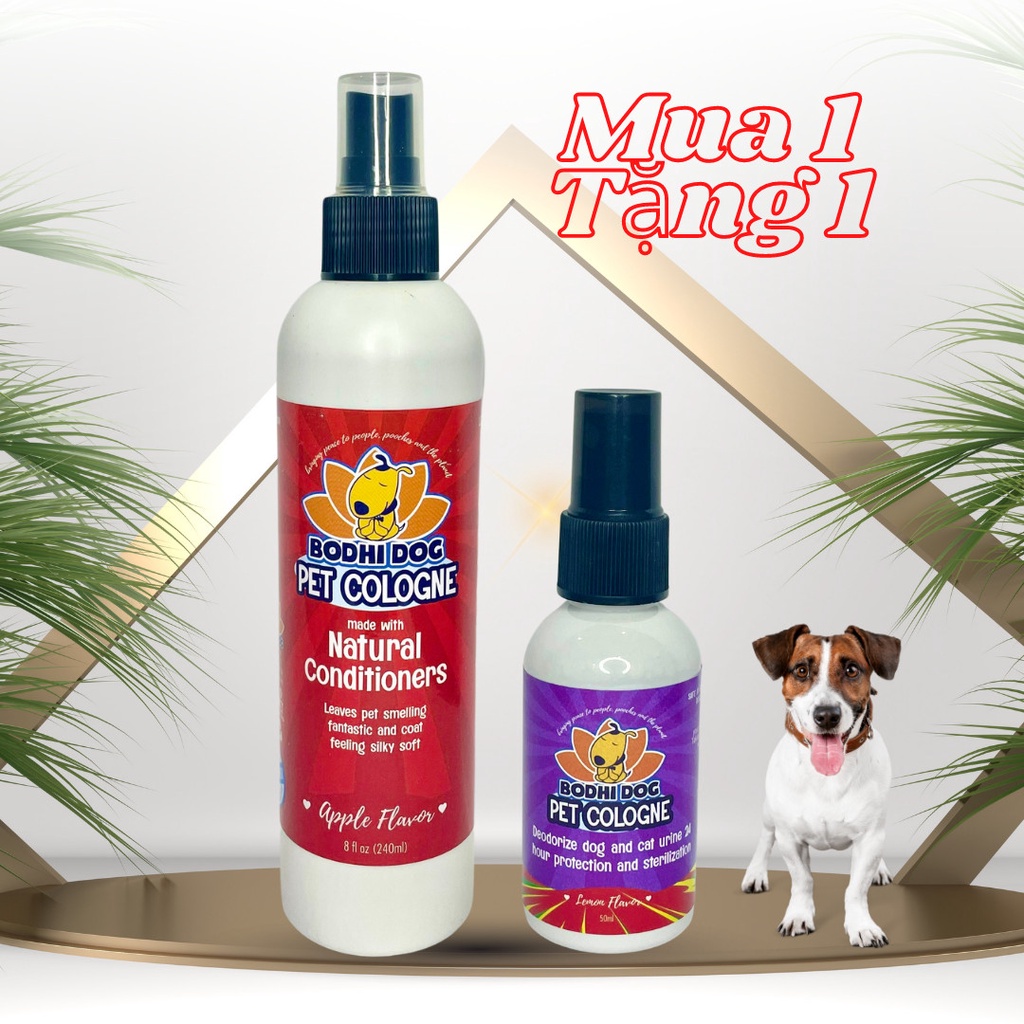 Sữa tắm cho chó mèo chăm sóc thú cưng dạng xịt khử mùi hôi chuồng quây chó mèo, áo cho chó mèo và hôi cát mèo| BODHI