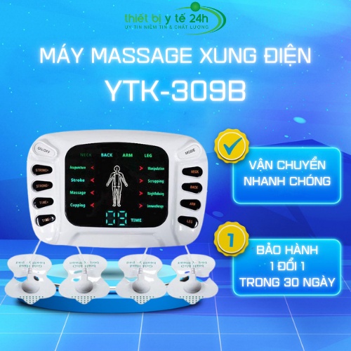 Máy masage xung điện YTK-309B, khắc phục tình trạng mệt mỏi, đau nhức với nhiều tính năng hiện đại, sử dụng an toàn