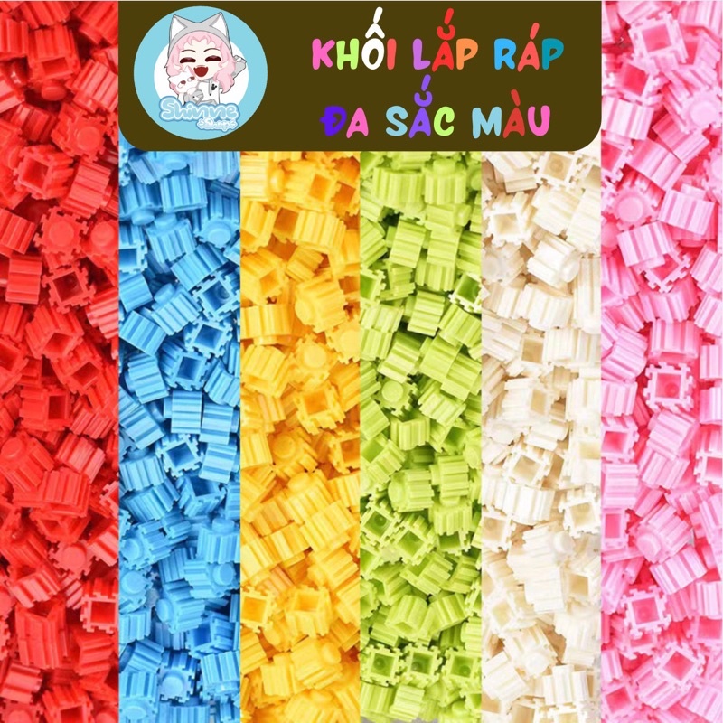 KHỐI LẮP RÁP RĂNG CƯA ĐA SẮC MÀU 500 MẢNH
