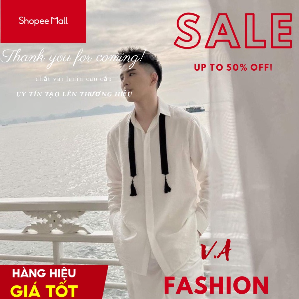 Áo sơ mi thiết kế, dây phối đen chuông will