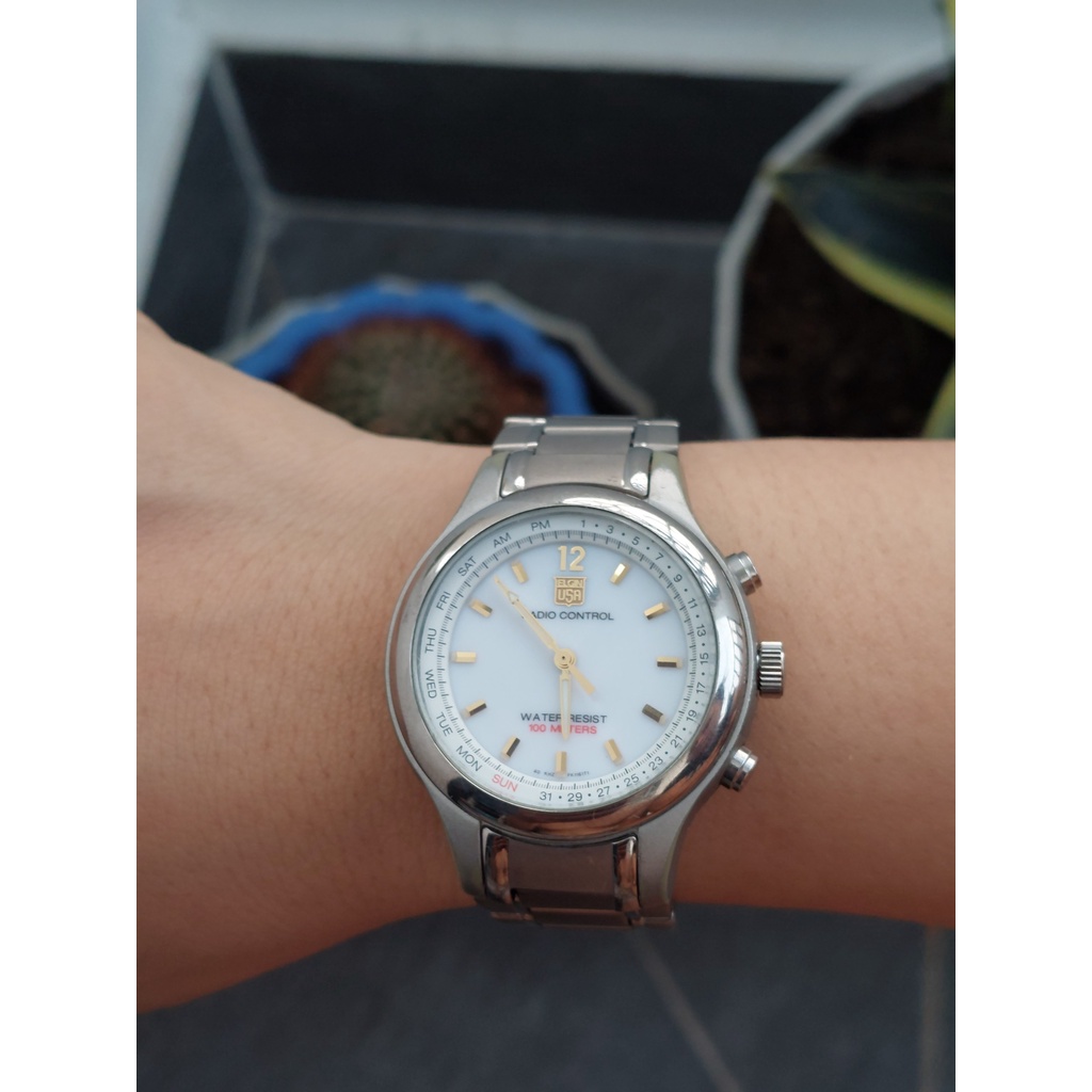 Đồng hồ nam Elgin radio control chạy pin hàng Si