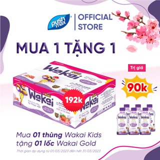 Thùng 24 Hộp Sữa Chua Uống Cho Bé Từ Thực Vật Wakai Kids (110ml x 24hộp) - Pushmax