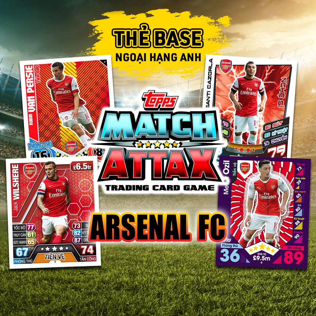 Thẻ Cầu Thủ In Base Match Attax Arsenal Ngoại Hạng Anh