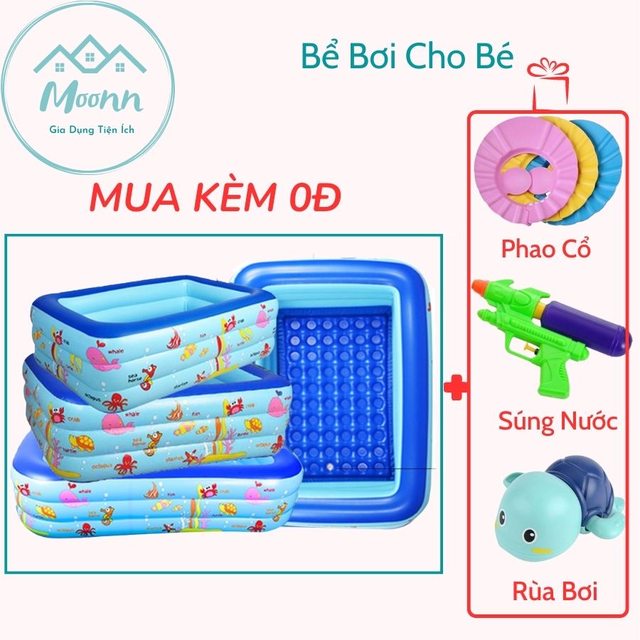 Bể Bơi Phao Cho Bé, Hồ Bơi Cao Cấp Cho Bé Tại Nhà, Đủ Kích Cỡ Có Đáy Chống Trượt An Toàn, Tặng Kèm Bơm Điện