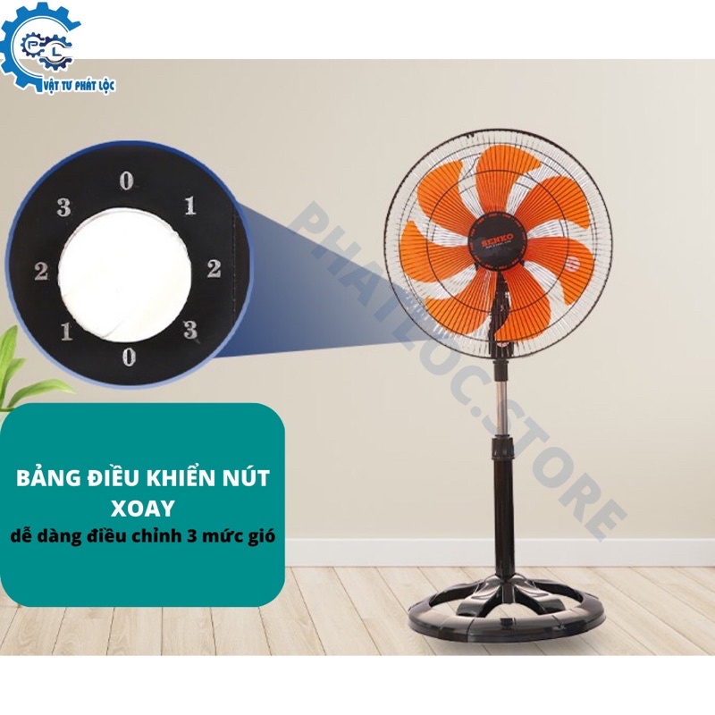 Quạt SENKO 7 cánh F23-LTS 1636 chính hãng, thân sắt