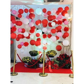🏮 Đèn Lồng Giấy Trang Trí Trung Thu Size 20cm (9 màu như video) 🏮