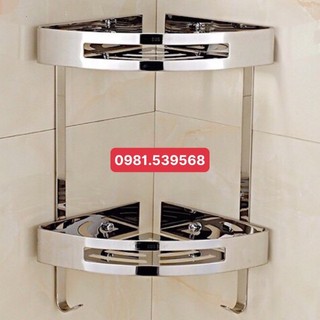 Kệ góc phòng tắm , 2 tầng inox 304 nhà tắm