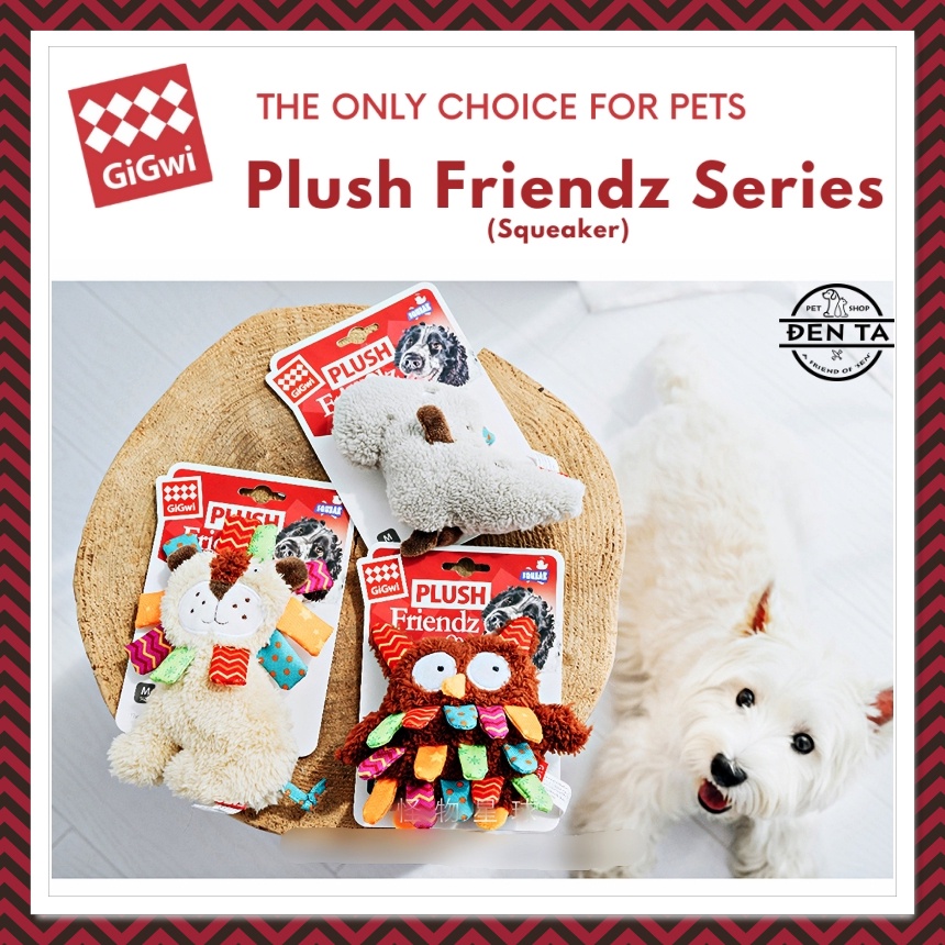GiGwi Đồ chơi thú nhồi bông chút chít cho chó – Đen Ta pet shop