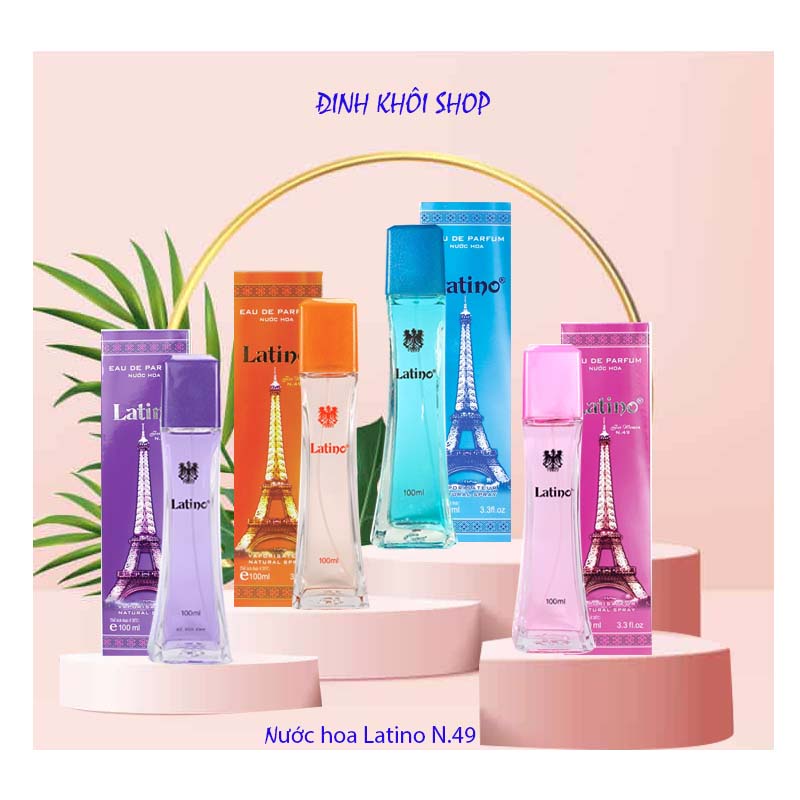Nước hoa nữ Latino N49 [Hồng, cam, xanh, tím]