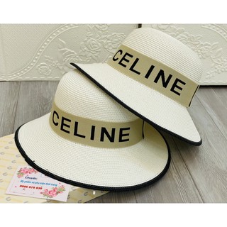 Mũ cói nói nơ CELLU vành cụp 30cm [hàng loại 1]
