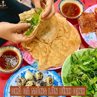 Chả cá mỏng size Lớn Bình Định | Chả cá cuốn rau răm Bình Định